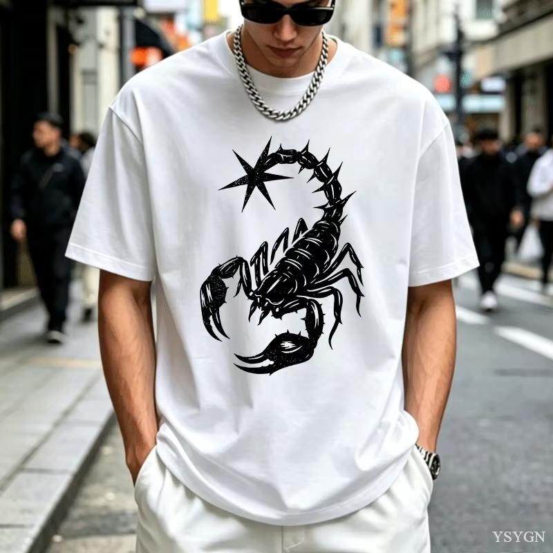 Y2K Scorpion Graphic T-shirt Unisex Funny Round Neck Short Sleeve Casual Streetwear Tee Tops For Men Women Retro Harajuku Style Summer