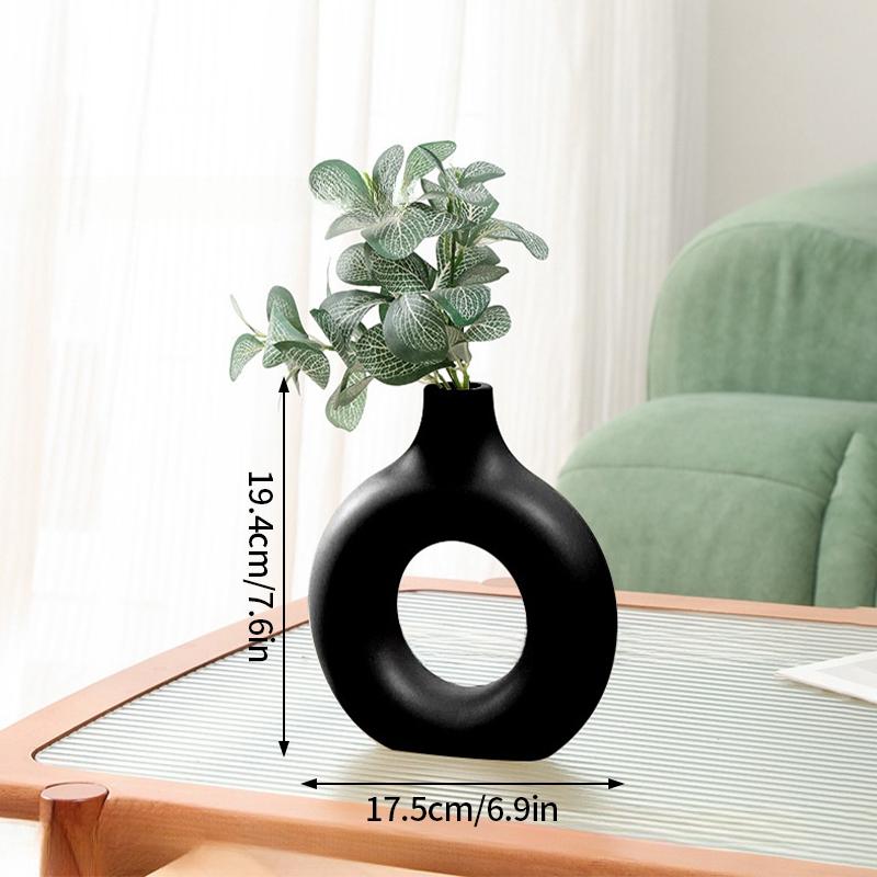 Artistic Plastic Flower Vase Nordic Style Vases Decorative Vase Flower Vases Living Room Ornament Home Decor Table Decoration