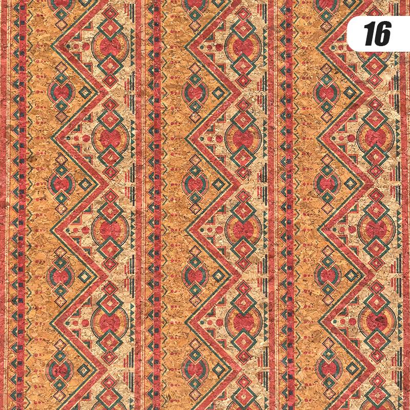 100x135cm Cork Printed Fabric Faux Leather Waterproof Colored Soft Cork Fabric Sofa Car Bag Furniture Decor DIY Sewing Crafts