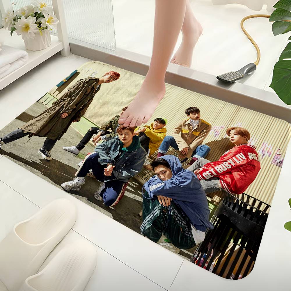 Музыкальная группа I-Ikon Kpop Группа Кухонный коврик Дешевле Противоскользящий Современная Гостиная Балкон С принтом Современный Домашний Декор