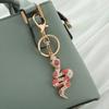 Keychain Shiny Rhinestones Snake Shape Key Ring Decorative Car Key Holder Bag Luggage Key Chain Accessories