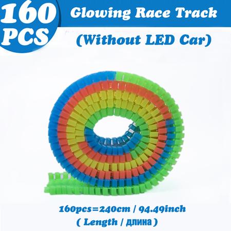 Magical Glowing Race Track Car Toy Vehicle LED Light Electronics Car Tracks Toy Parts Car designed for Children Boys Gilrs Birth Date Present