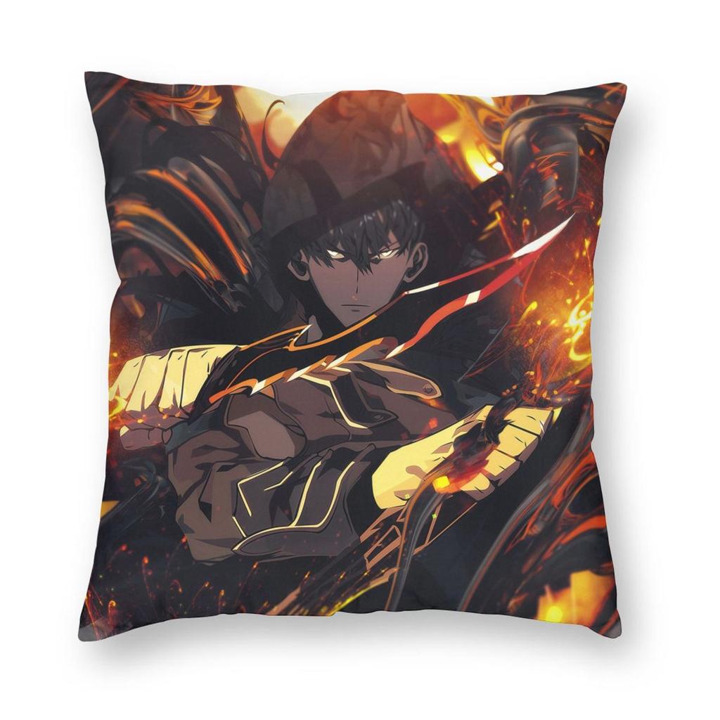 Solo Leveling Shadow Master Pillowcase Soft Polyester Cushion Cover Decoration Pillow Case Cover Home Zipper 45*45cm
