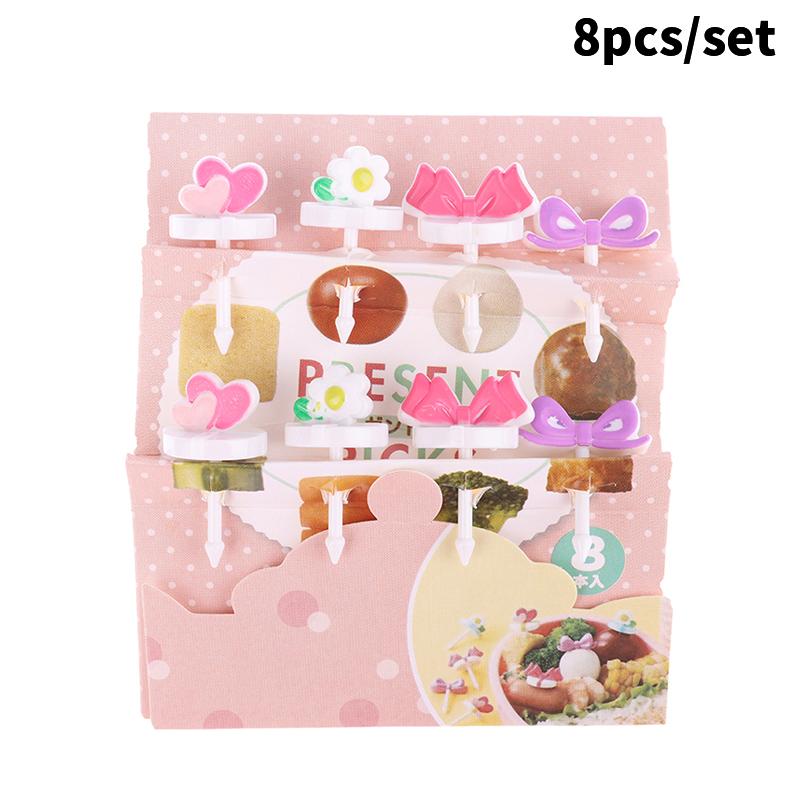 8/12 шт. детские палочки для фруктов, иголки, зубочистки, мини-творческие мини-кремы с фруктами, тортом, десертом, вилками для еды, декор коробки для завтрака, аксессуары для бенто