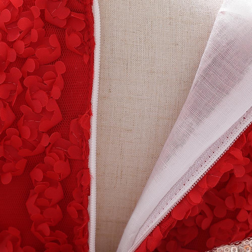 Платье-пачка с цветочным узором для девочек, зимняя одежда, детское платье принцессы на Рождество, день рождения, платья, детский костюм-пачка из бисера