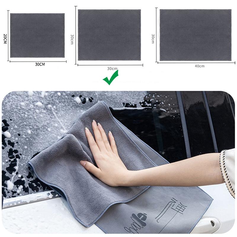 1 шт. Супер впитывающее полотенце для сушки автомобиля, замшевое, кораллового, бархата, двухстороннее, для чистки автомобиля