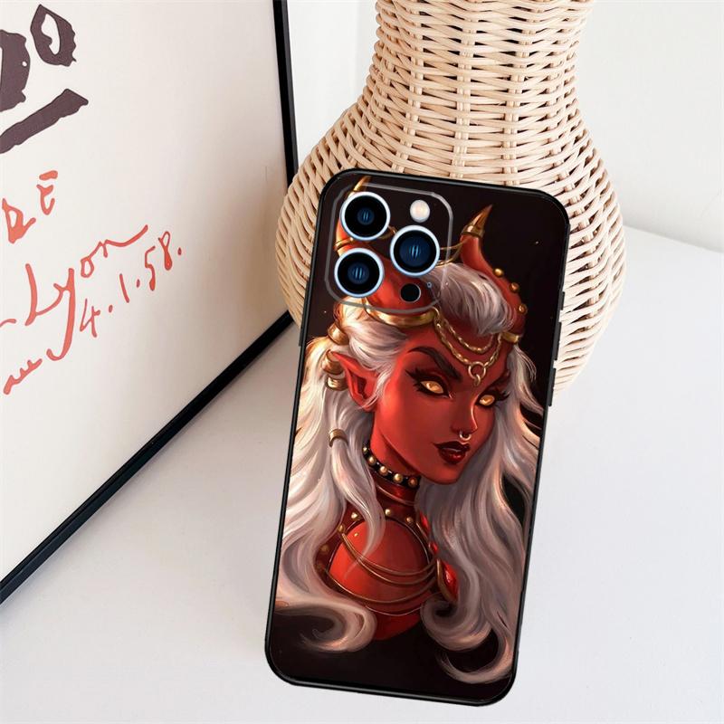 Эстетичный чехол для телефона 'Дьяволица Плохая Девушка' для iPhone 17 Pro Max 16 15 11 12 13 14 Pro Max mini 15 16 Plus 16e 17 Air Cover