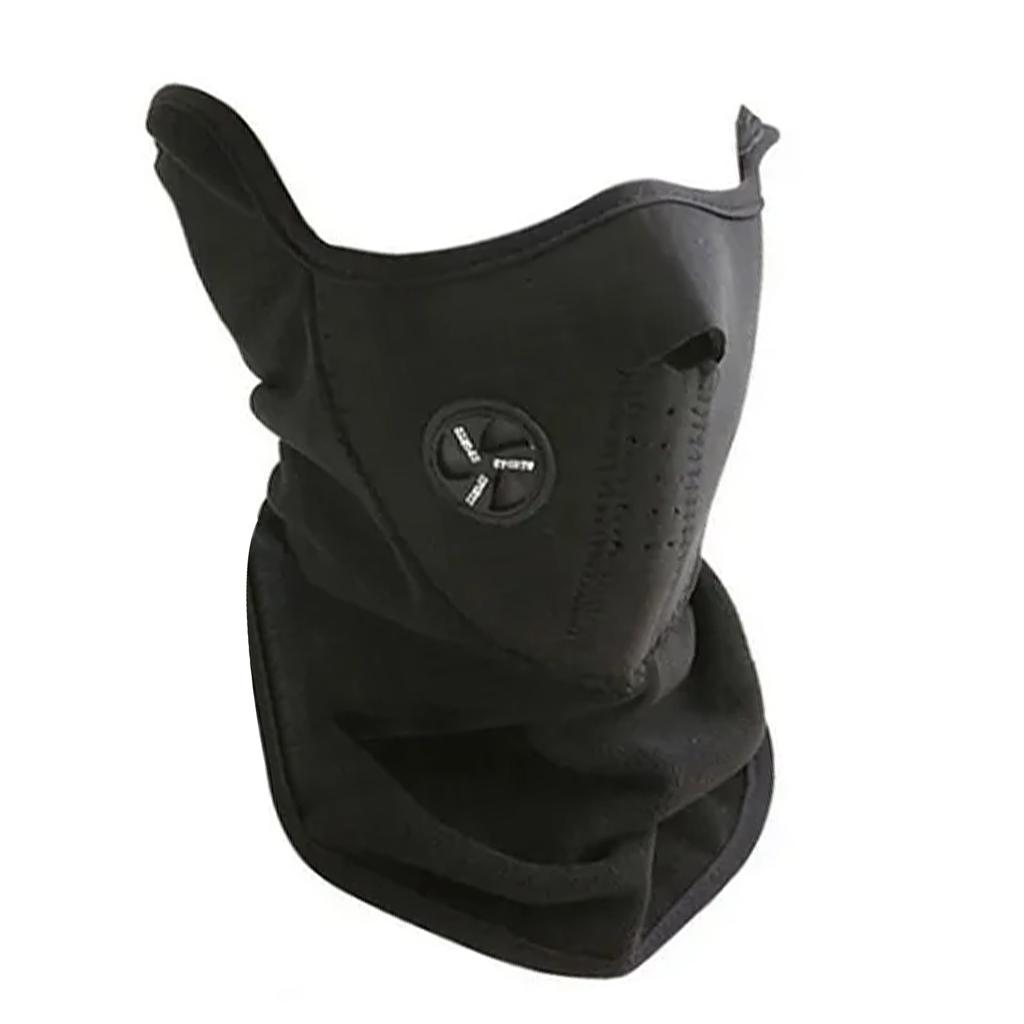 Маска для лица Дышащая Удобный Головной убор Защита от солнца Шарф на шею для езды на открытом воздухе Черный