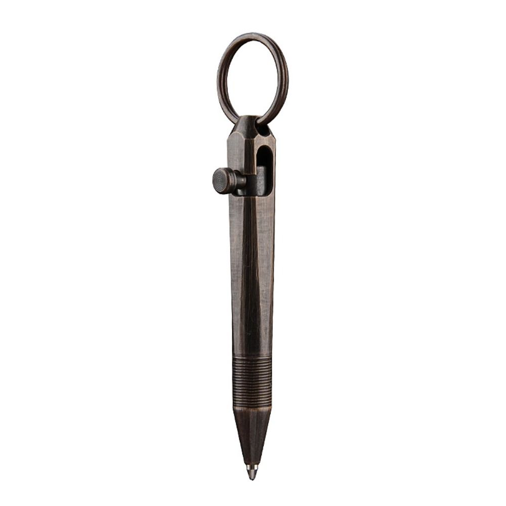 All-Metal Mini Brass Pen Easy Carry Neutral Ballpoint Pen Travel Pocket Pen Writing Instruments