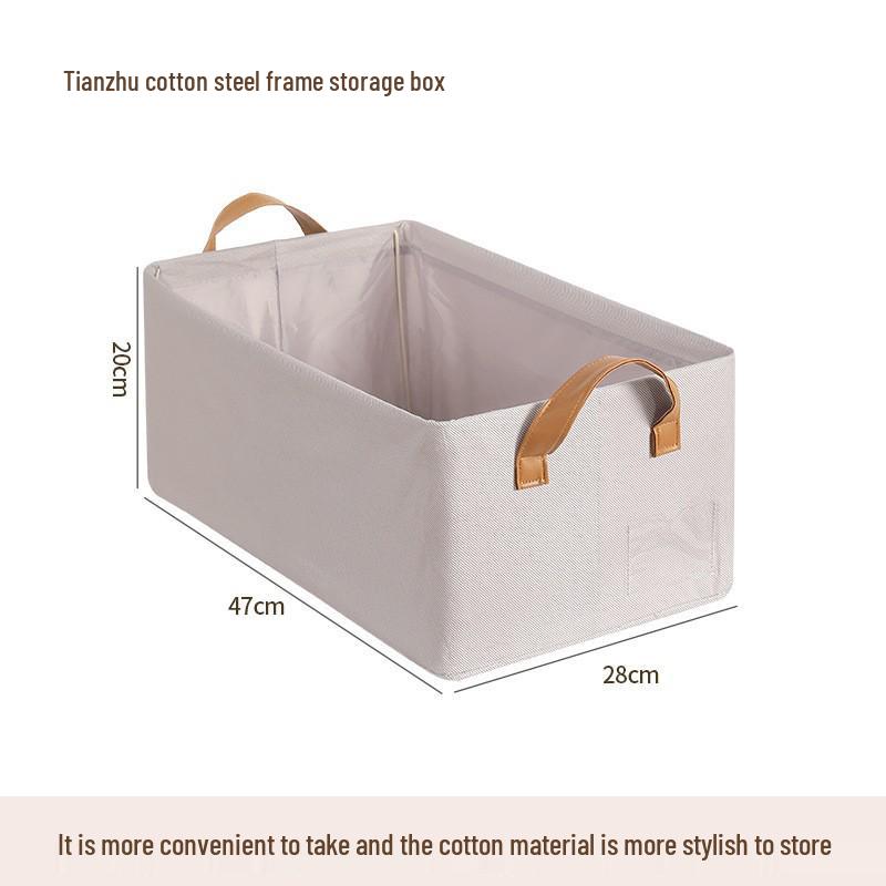 Foldable Fabric Clothes Storage Box with Steel Frame