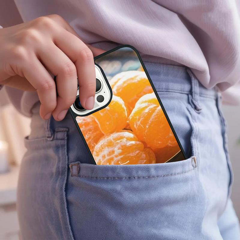 Mandarin Fruit Peeled Phone Case For iPhone 17 Air 15 16e 14 13 Pro Max Coque 12 11 Pro Max PLUS cover