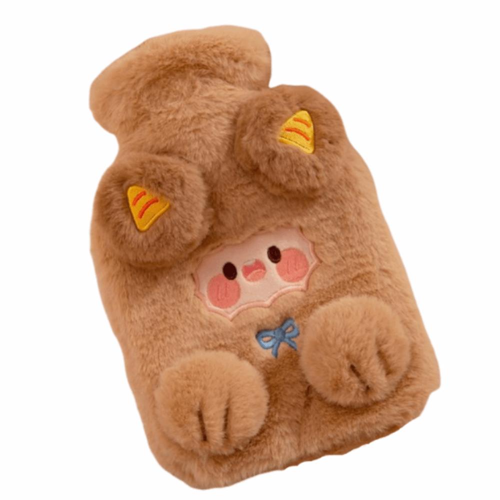 Soft Cute Warm Water Bag Lamb Pattern Cartoon Hot Water Bottles Leak-proof with Cover Belly Warmer Gifts