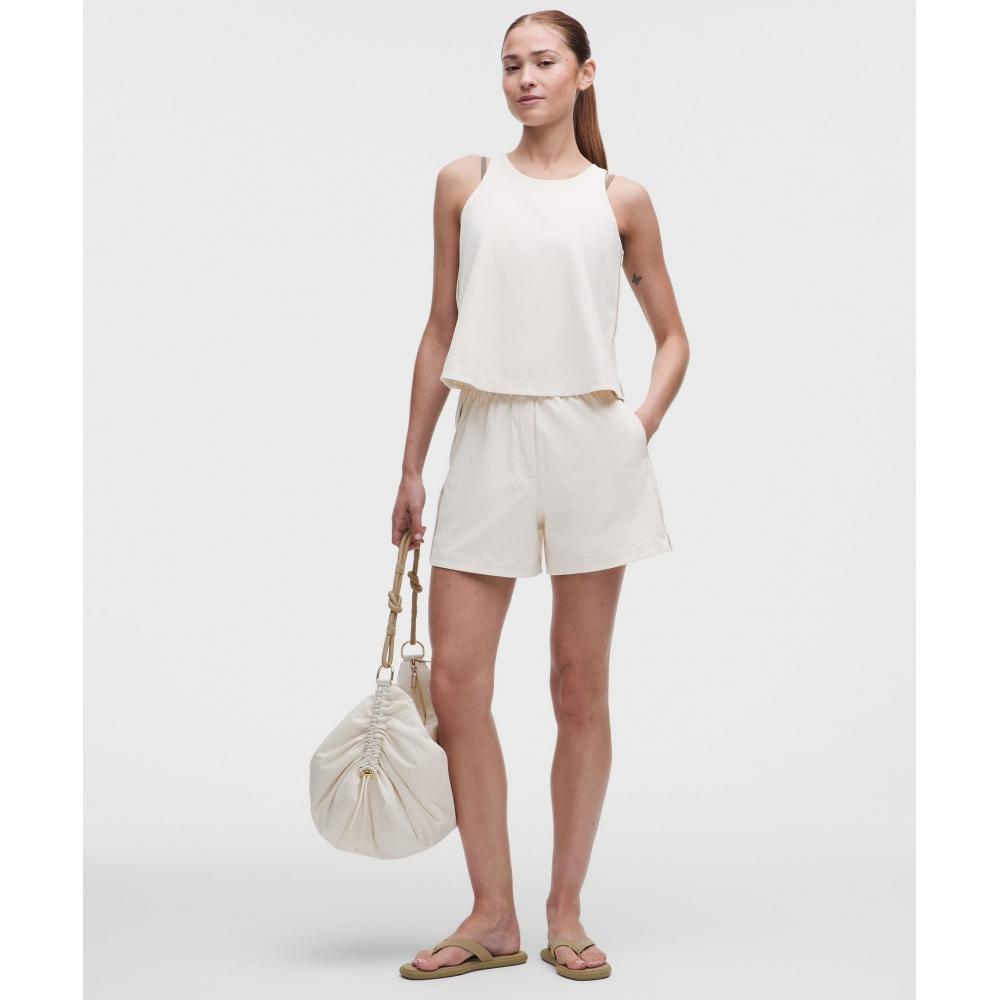 Шорты Lululemon Stretch Woven с высокой талией, 4 дюйма, белые