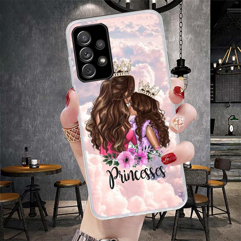 Девушка Супер Малыш Мама Розовый Мягкий Чехол Для Телефона Для Samsung Galaxy S22 S23 S24 S25 Edge S26 Ultra S20 FE S21 Plus + Fundas Coque Galaxy