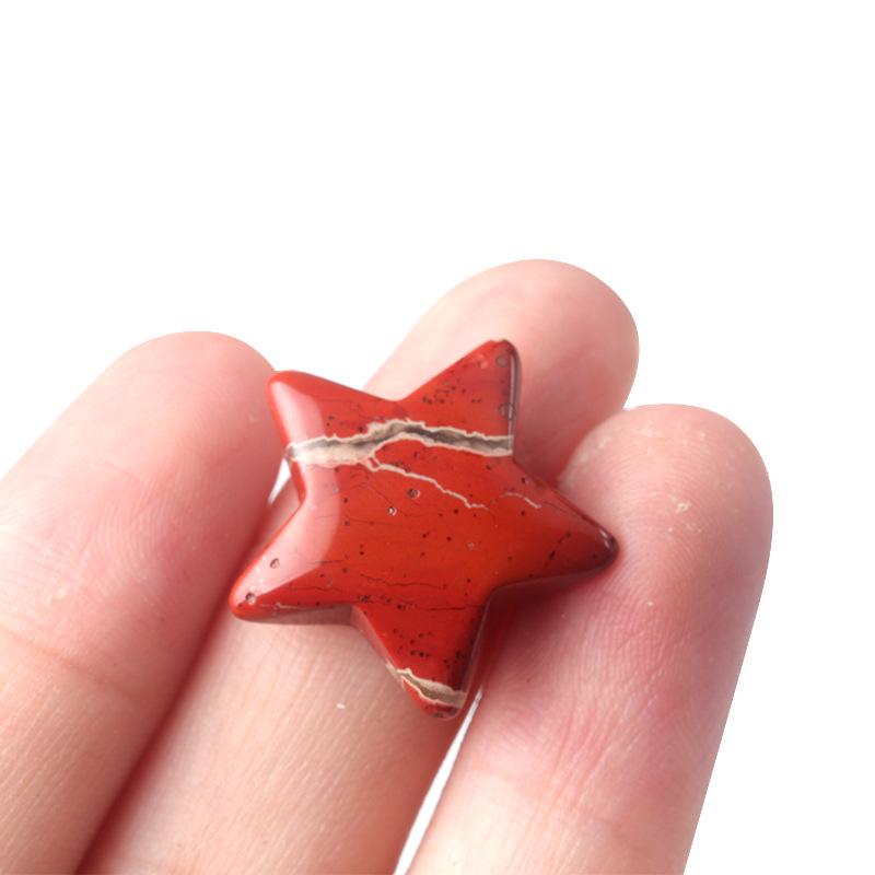 20mm Holeless Crystal Pentagram Natural Agate Star Semi-precious Stone for DIY Jewelry Hair Accessories