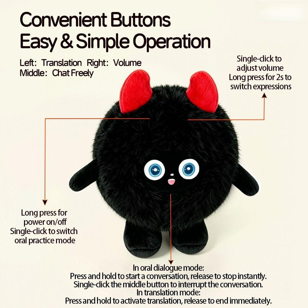 Soft Interactive Stuffed Animal Interactive Educational Learning Toy Smart Plush Toy Daily Life