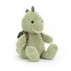 Jellycat Рюкзак серии «Динозавры» Рюкзак «Дино» Животное Светло-зеленый Кукла Плюшевая кукла Высота 24 см