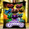 Smiling Critters printed throw blanket—lightweight,soft,warm;versatile blanket for all seasons—perfect as &air-conditioning throw,nap blanket