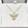 1 Pcs Fashionable Phoenix Pendant Necklace for Women Copper Zircon Embedded Clavicle Chain with Stainless Steel Link