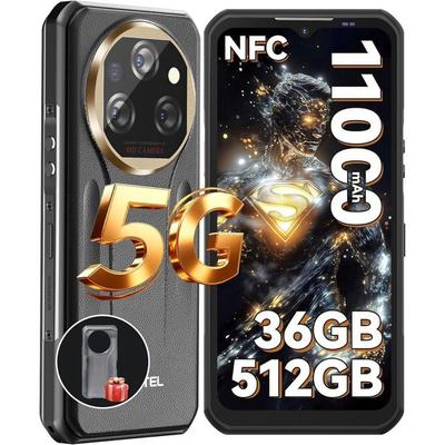 Телефон портативный ударопрочный OUKITEL WP53 Pro 24 ГБ+256 ГБ 6,52'' 11000 мАч Смартфон прочный 50 МП Android 15 4G Две SIM-карты/NFC Черный
