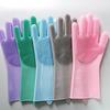 Reusable Silicone Gloves Cleaning Brush  Gloves Heat Resistant