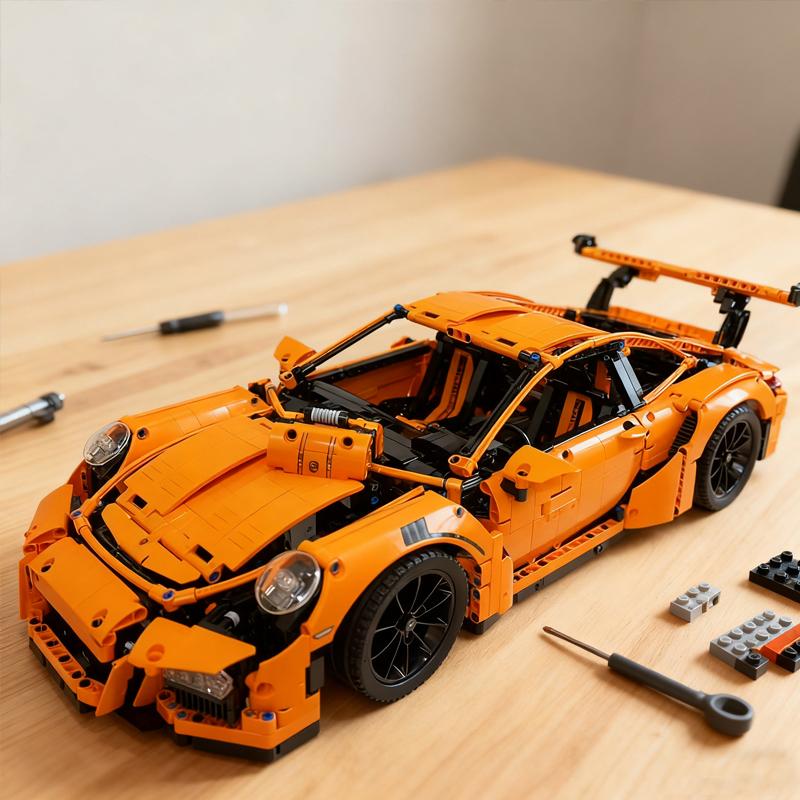 New  Super Sports Car Home Decor Model  Building Blocks For Adults And Kids Gift Set  Children'S Birthday Gift