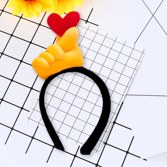 Мужская Женская Повязка на Голову Пародия Дизайн Жеста Большим Пальцем Вверх Универсальная Повязка для Волос Мультяшный Обруч для Волос Фотореквизит Аксессуары для Волос