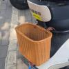 Винтажная плетеная корзина для велосипеда
