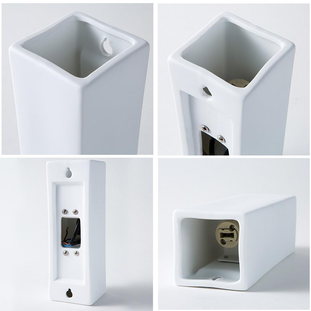 Современный скандинавский лофт, простой белый светодиодный настенный светильник, керамический абажур, домашнее крыльцо