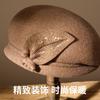 Шляпа женская осенне-зимняя шерстяной берет темпераментная мама элегантная модная шляпница ретро универсальная теплая шапка