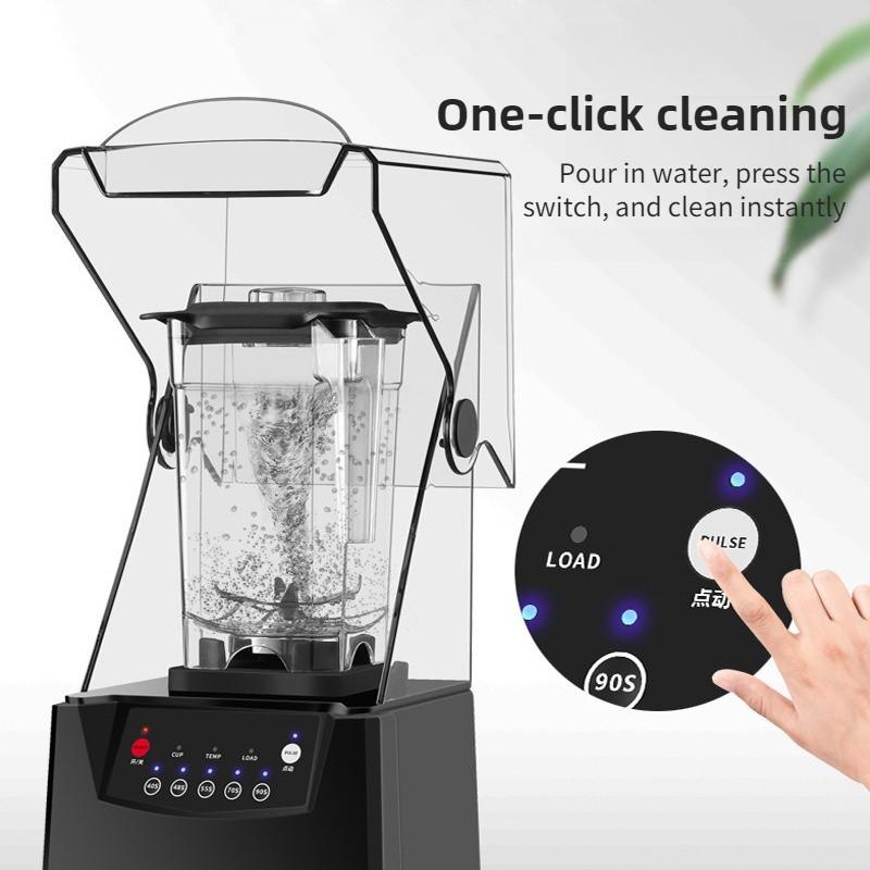 Automatic with Cover Soundproof Ice Crusher Commercial Multi-Functional Slush Machine High Power Smoothie Making Machine