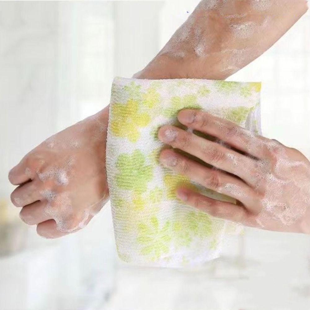 Нейлоновая мочалка для тела, пенящееся полотенце для ванны, полоска для спины, отшелушивающая влажная салфетка для ванны для взрослых