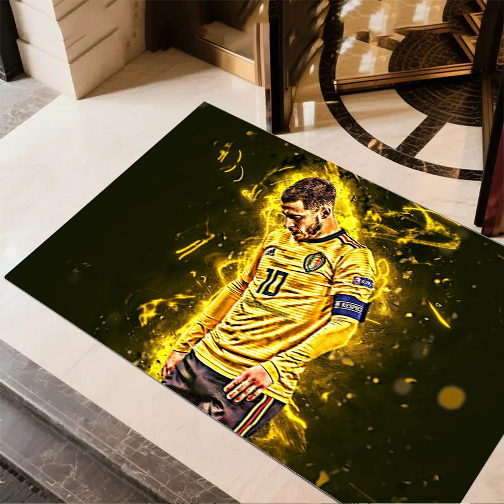 Belgian Football Star Floor Mat Design for Outdoor Living Rooms Hallway Balcony Anti-slip Rug Office home decor Gift for Festivals