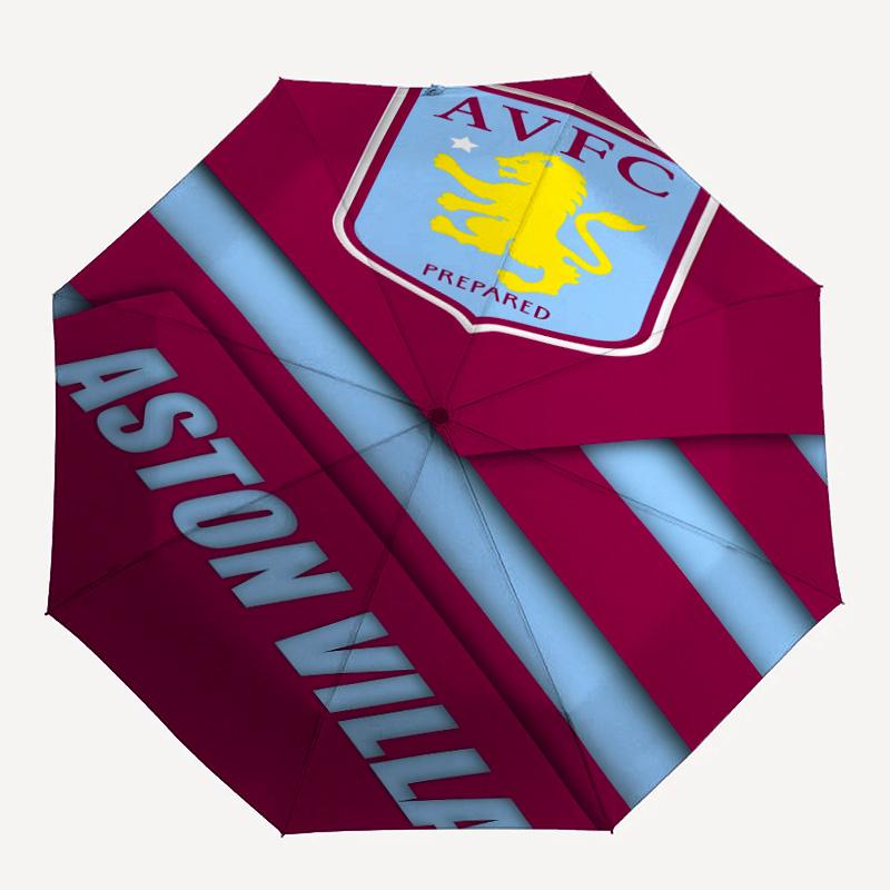1pc Aston Villa Umbrella, Sun Protection, And UV Shielding. It Has Eight Sturdy Ribs for Outdoor Use And Perfect As a Holiday Gift