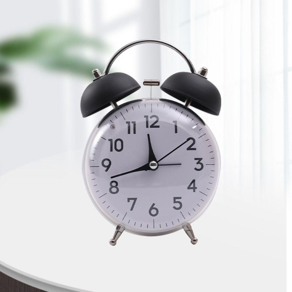 4 Inch Size Desk Alarm Clock Loud Alarm Bedside Wake-up Clock Mechanical Clock  Morning Routine