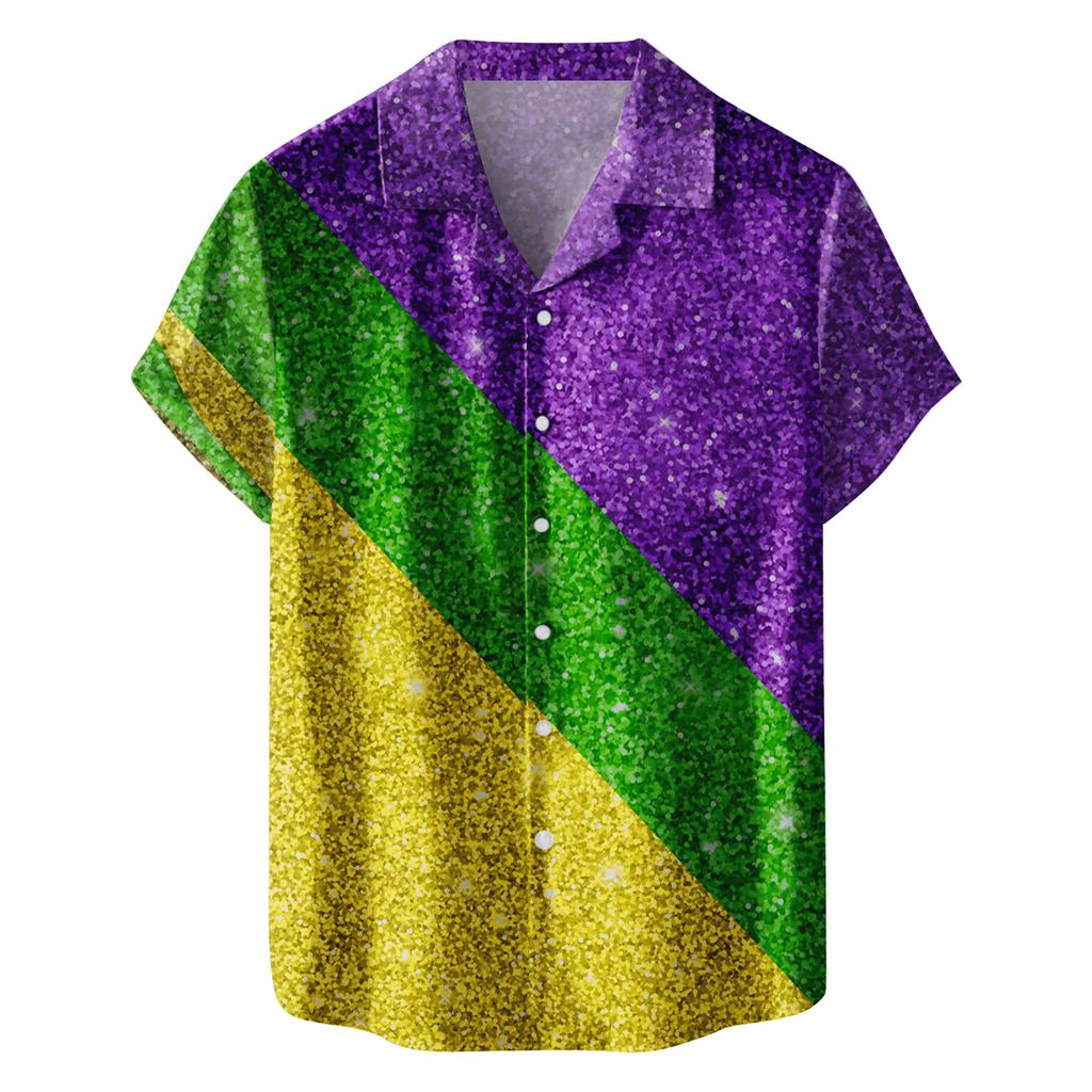 Мужская летняя новая свободная рубашка с коротким рукавом с принтом, кардиган, пляжная рубашка