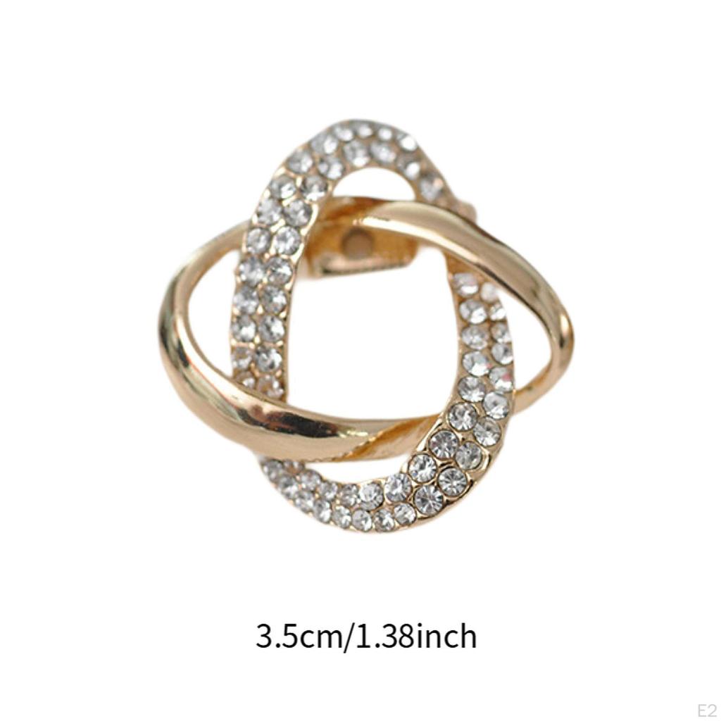 Кольцо для шарфа Зажим Модная одежда Украшения Аксессуары Стразы Пряжка Зажим