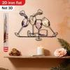 2D Flat Metal Wine Cup Silhouette Decoration Iron Art Wall Art Sculpture  Wall Displays