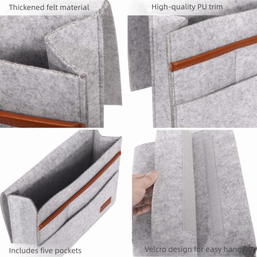 Подвесной прикроватный органайзер с несколькими карманами, экономящий место, держатель для пульта и салфеток, кровать