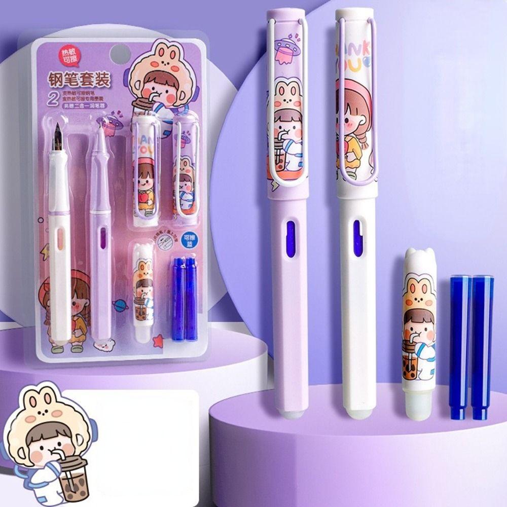 Стационарный термостираемый набор перьевых ручек Magic Pen с ластиком Письменные принадлежности Каллиграфическая ручка