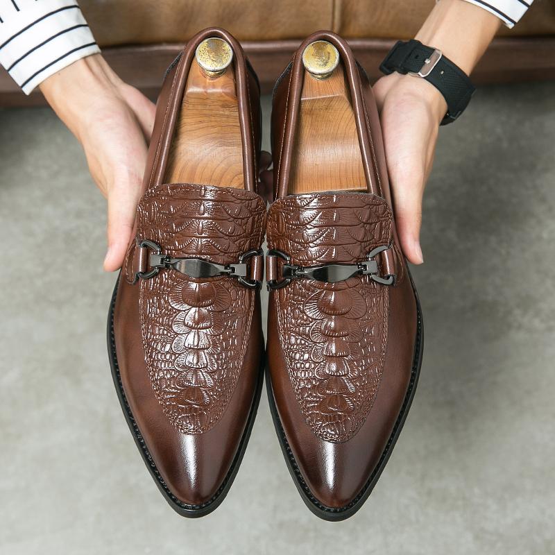 Роскошная дизайнерская мода, туфли для вождения с узором крокодиловой кожи для мужчин, повседневные лоферы, деловая формальная обувь, zapatos hombre