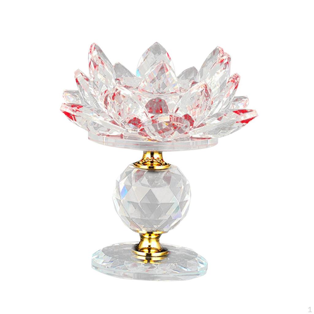 Стеклянный Подсвечник-Подставка для Чайной Свечи в Форме Лотоса Держатели для Восковых Свечей Подсвечник для