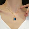 Blessed Evil Eye Necklace For Women Titanium Steel Lucky Amulet Protection  Diamond Pendant Clavicle Chain Gift Jewelry