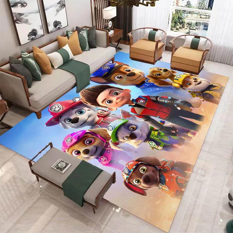 3D мультяшный ковер с принтом Щенячий патруль для гостиной, спальни, нескользящий ковер, домашний декор для спальни, ковер-зона, подарок на день рождения