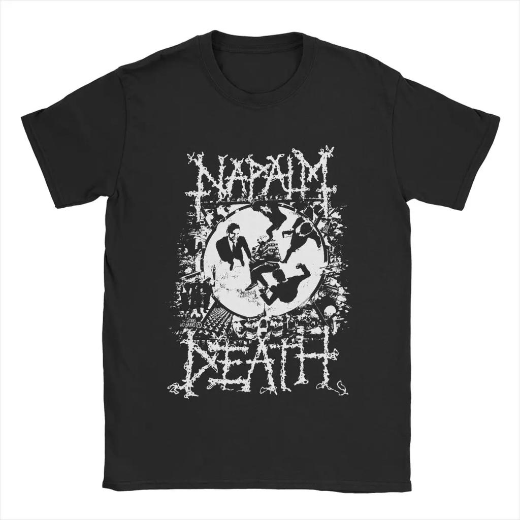 Мужская футболка Napalm Death, хлопковые топы, креативная футболка с коротким рукавом и круглым вырезом, размеры 4XL, 5XL, 6XL, футболки