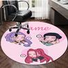 Customizable K-KPop Demon Hunters28 Round Non-Slip Carpet - Ideal for Garden, Picnic, Office, Perfect for Decoration, Suitable For All Seasons
