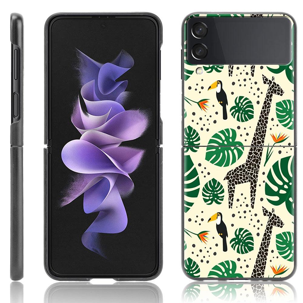 Чехол для телефона Samsung Galaxy Z Flip 3 5G, черный твердый переплет ZFlip 3, роскошные противоударные чехлы-бамперы, модный узор Art Sac
