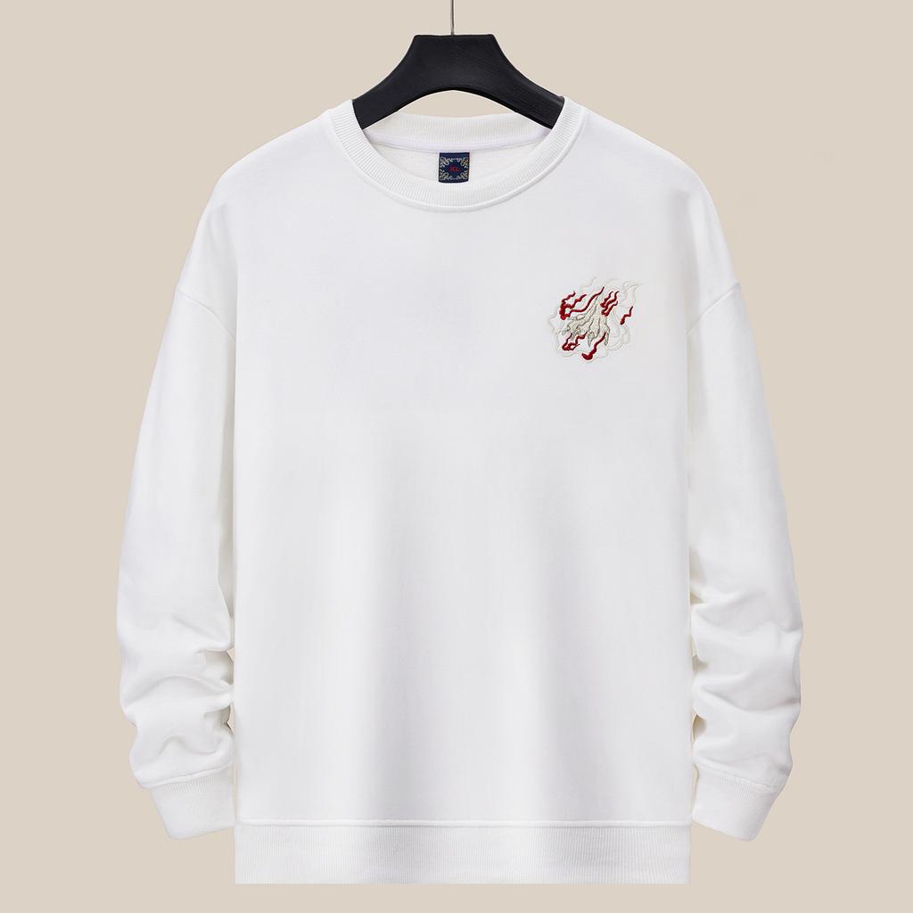 Толстовки мужские с круглым вырезом модные печатные толстовки с длинным рукавом свободные бархатные толстовки топы повседневные