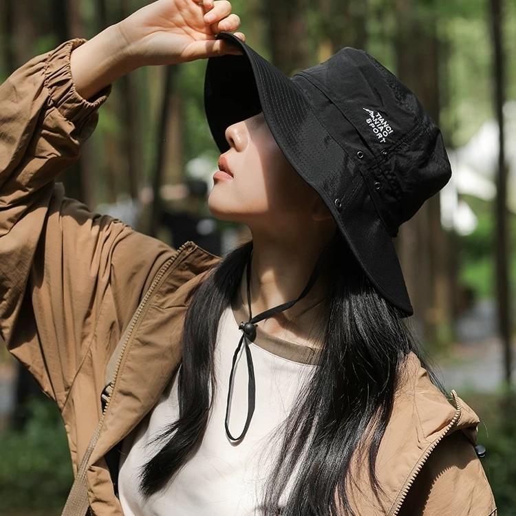 Quick-drying hiking camping western cowboy hat female summer outdoor sun protection breathable bucket hat fishing sun hat male