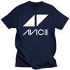 НОВЫЙ  Avicii Классический Логотип Avicii 2024 Темно-синий Все Размеры Футболка AE165 Унисекс Футболка